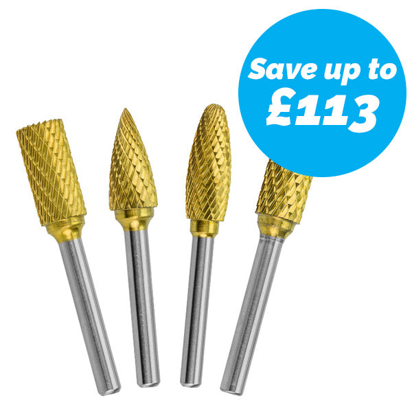 GoldMax TCT Burr Set