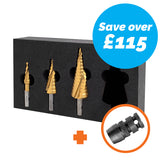 VersaDrive Step Drill Set + FREE Adapter